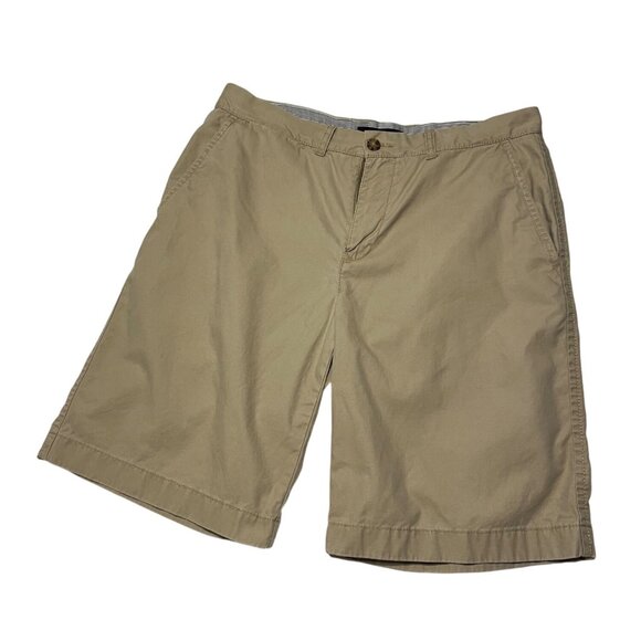 Tommy Hilfiger Mens Beige Cotton Casual Shorts Size 34 Classic Style - Picture 1 of 5